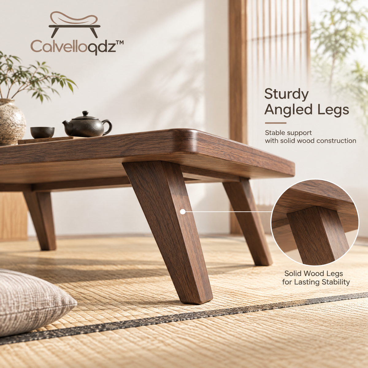 Calvelloqdz™ Tatami Style Low Table - Image 4