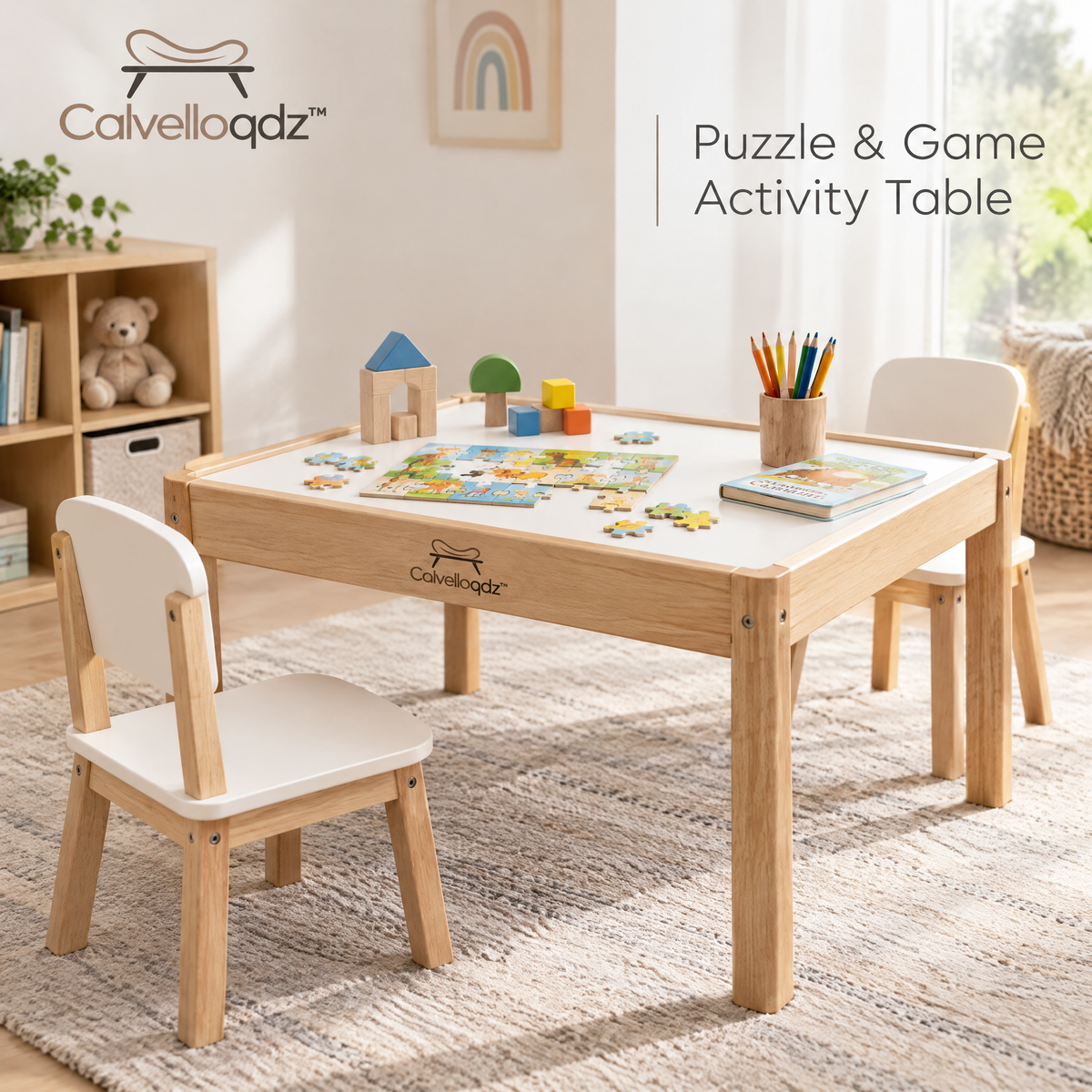 Calvelloqdz™ Puzzle & Game Activity Table - Image 2