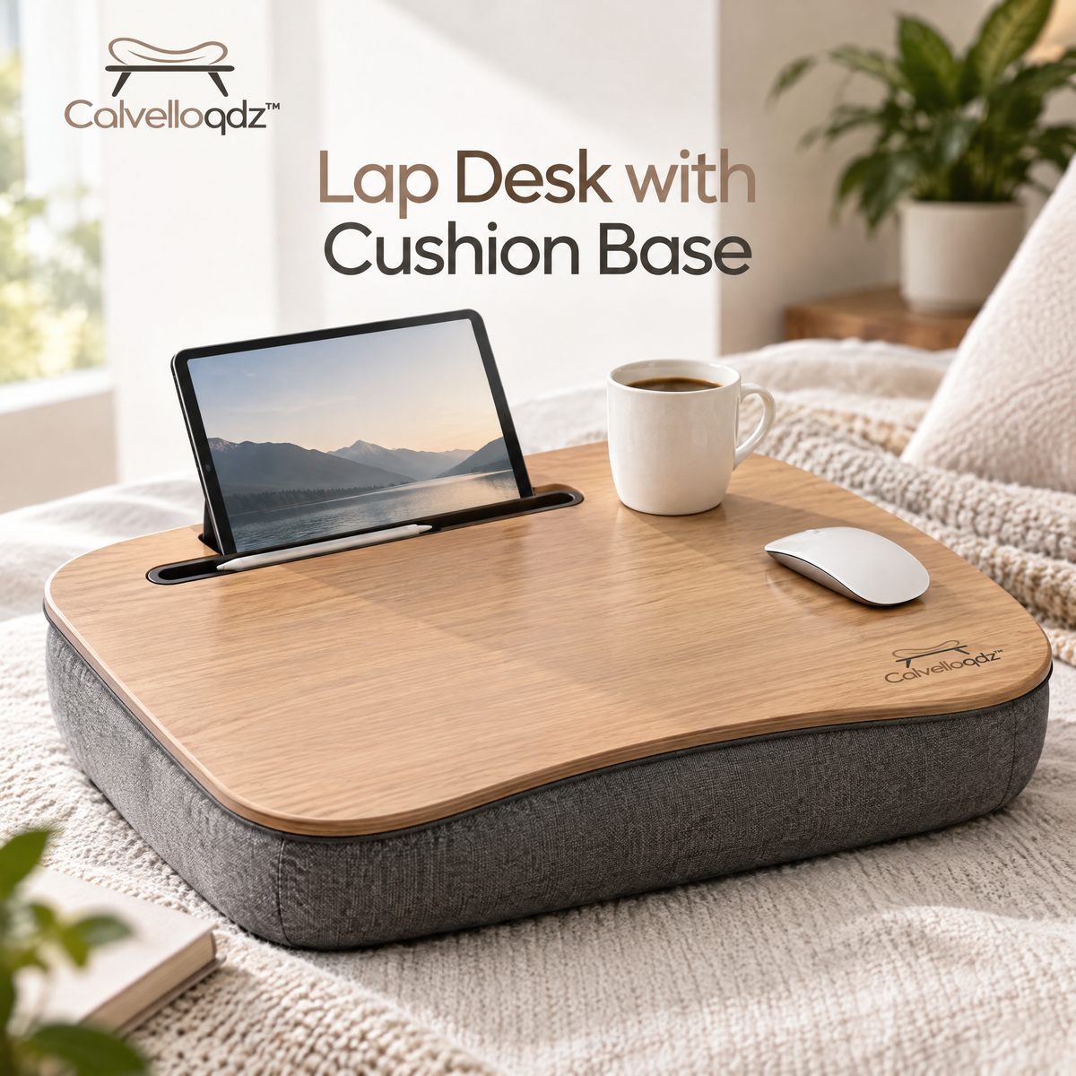 Calvelloqdz™ Lap Desk with Cushion Base - Image 1
