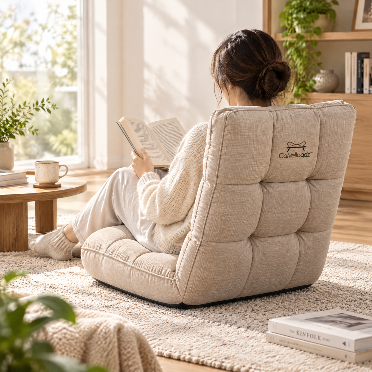 Calvelloqdz™ Cushioned Floor Chair - Image 3