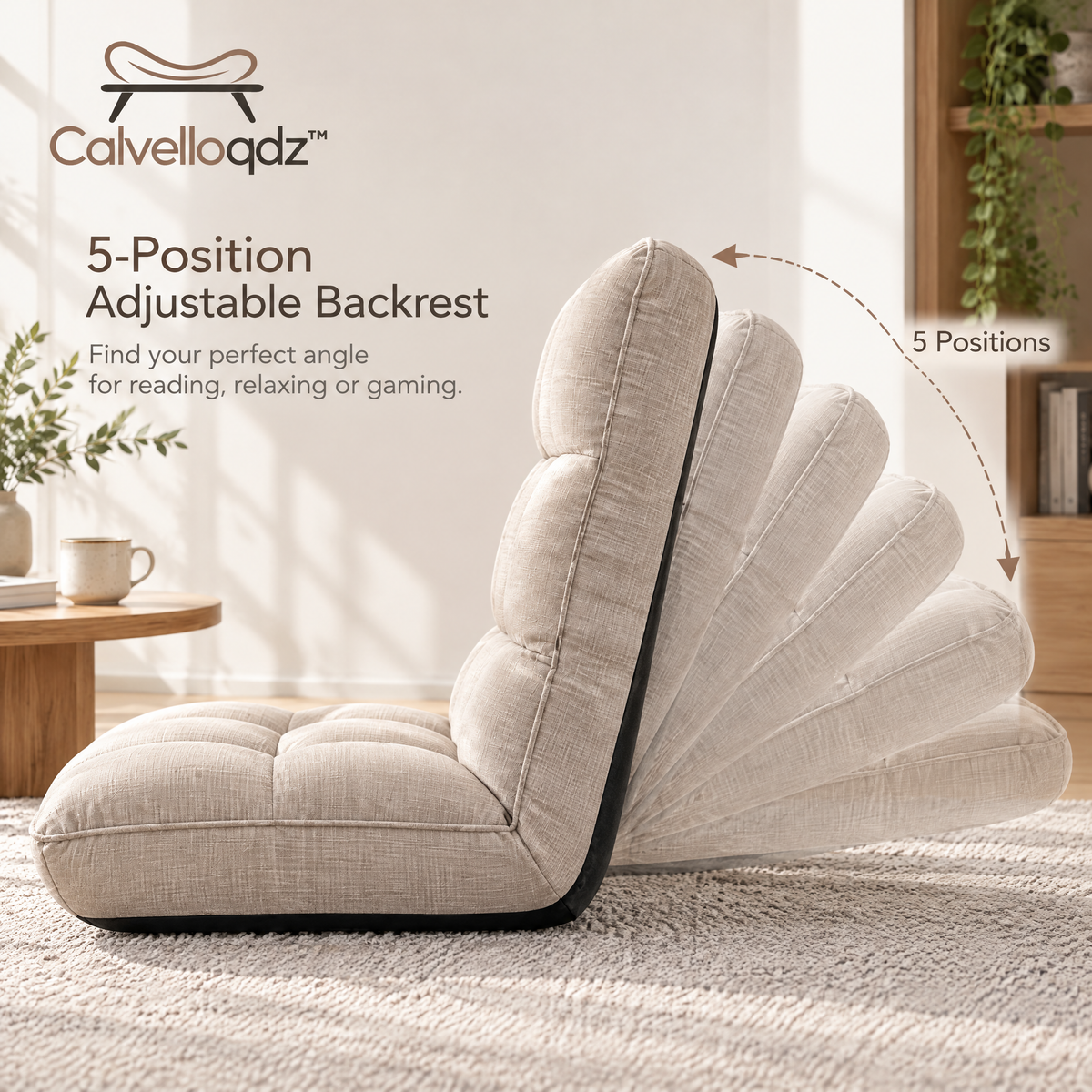 Calvelloqdz™ Cushioned Floor Chair - Image 4