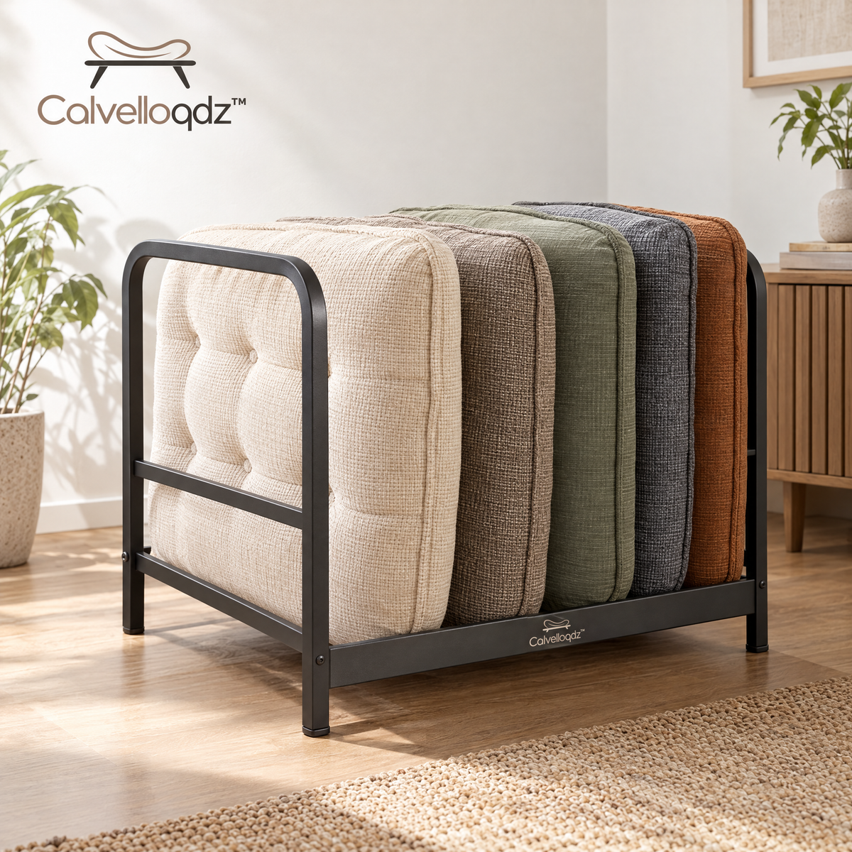 Calvelloqdz™ Floor Cushion Storage Rack - Image 2