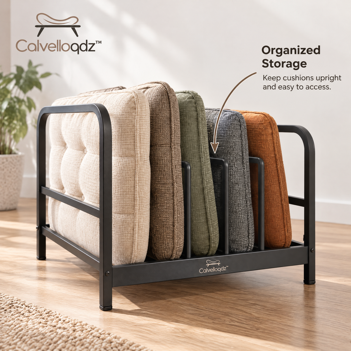 Calvelloqdz™ Floor Cushion Storage Rack - Image 4