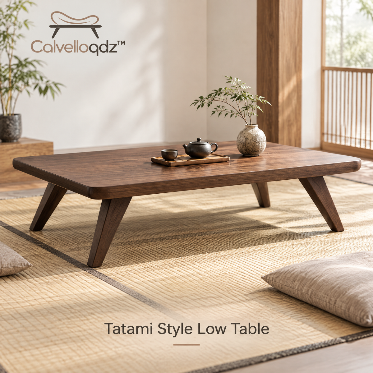 Calvelloqdz™ Tatami Style Low Table - Image 2