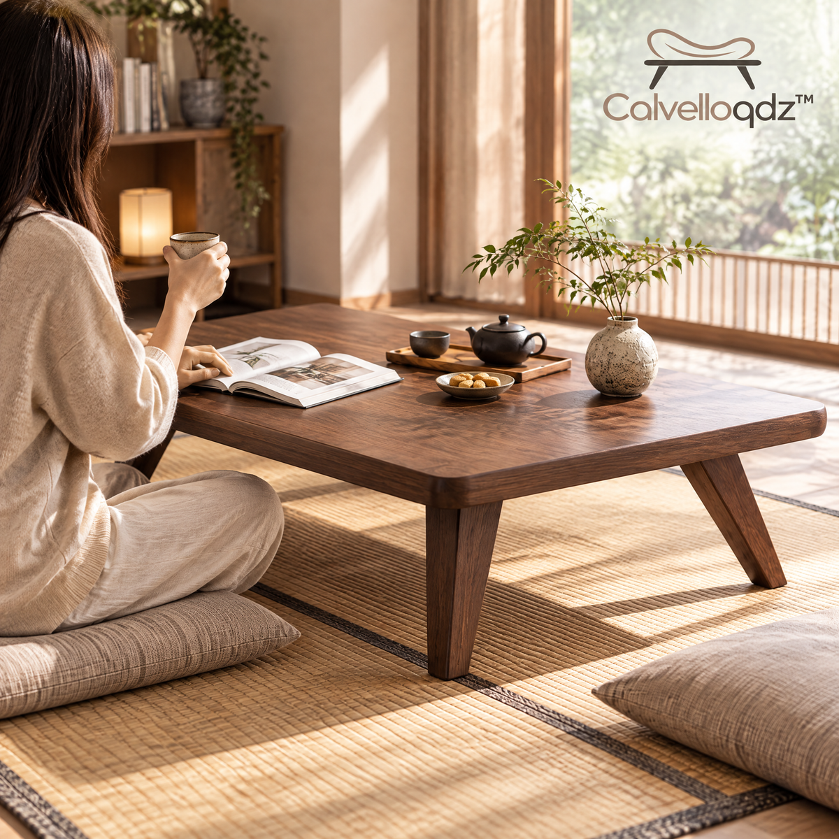 Calvelloqdz™ Tatami Style Low Table - Image 3