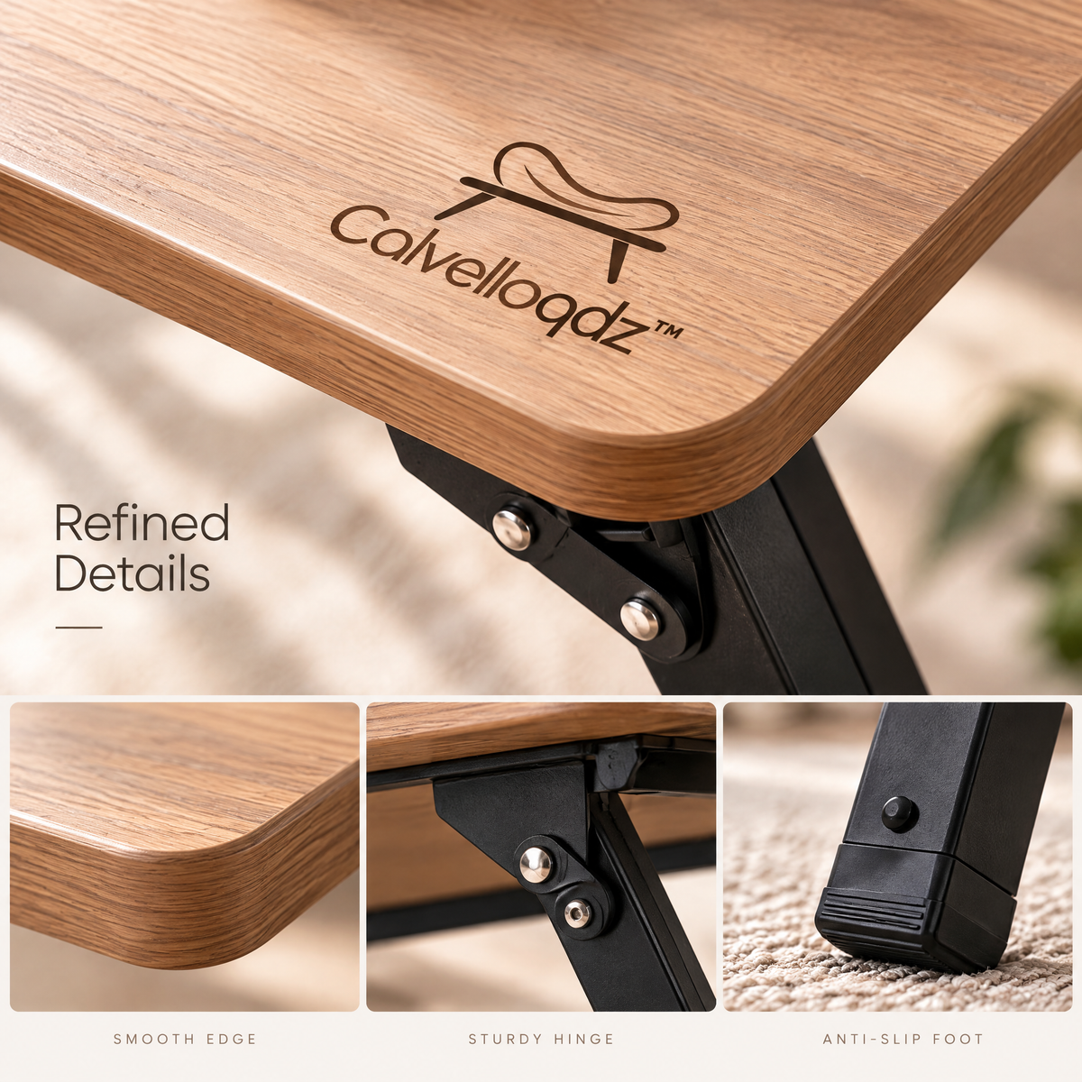 Calvelloqdz™ Foldable Picnic Style Indoor Table - Image 5