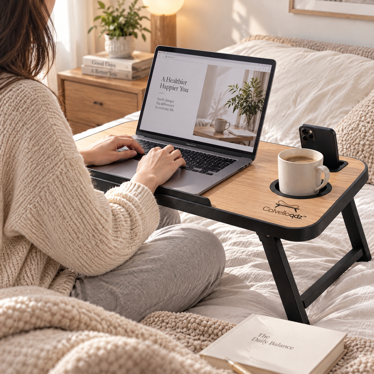 Calvelloqdz™ Laptop Bed Tray Table - Image 3