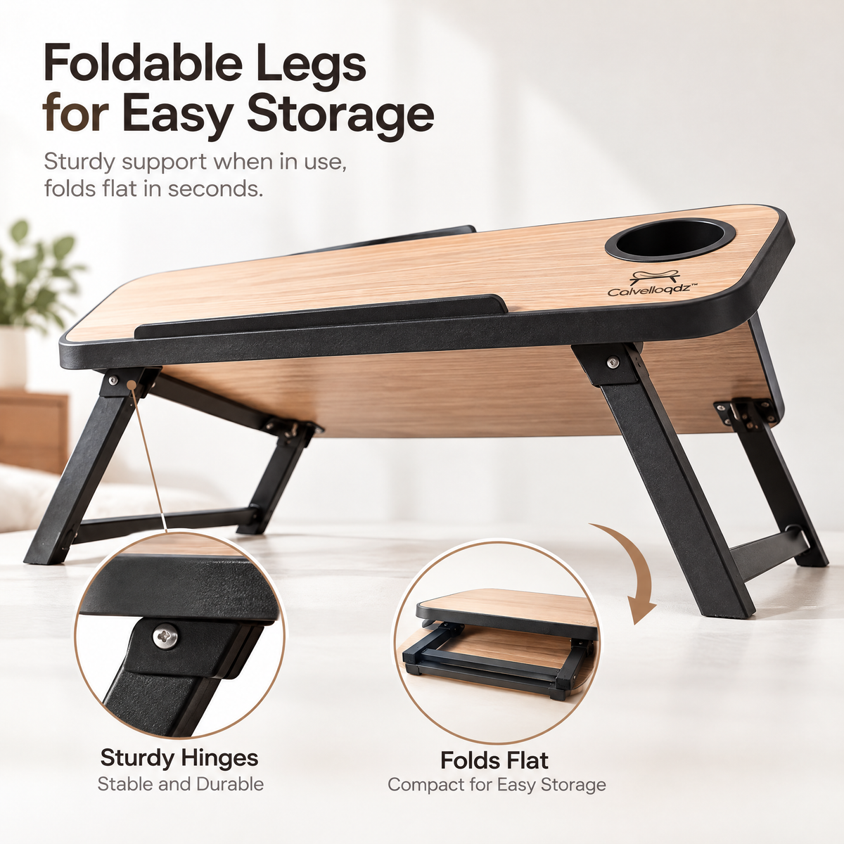 Calvelloqdz™ Laptop Bed Tray Table - Image 4