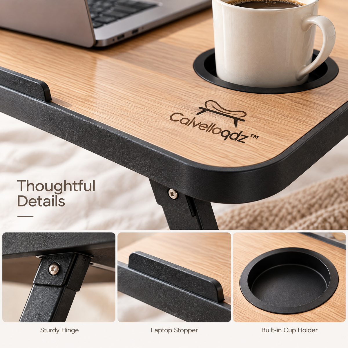 Calvelloqdz™ Laptop Bed Tray Table - Image 5