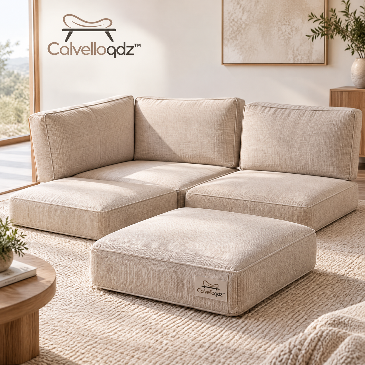 Calvelloqdz™ Modular Floor Seating Cushion Set - Image 2