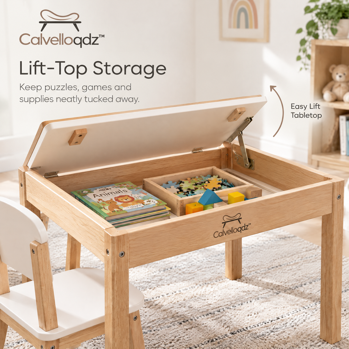 Calvelloqdz™ Puzzle & Game Activity Table - Image 4