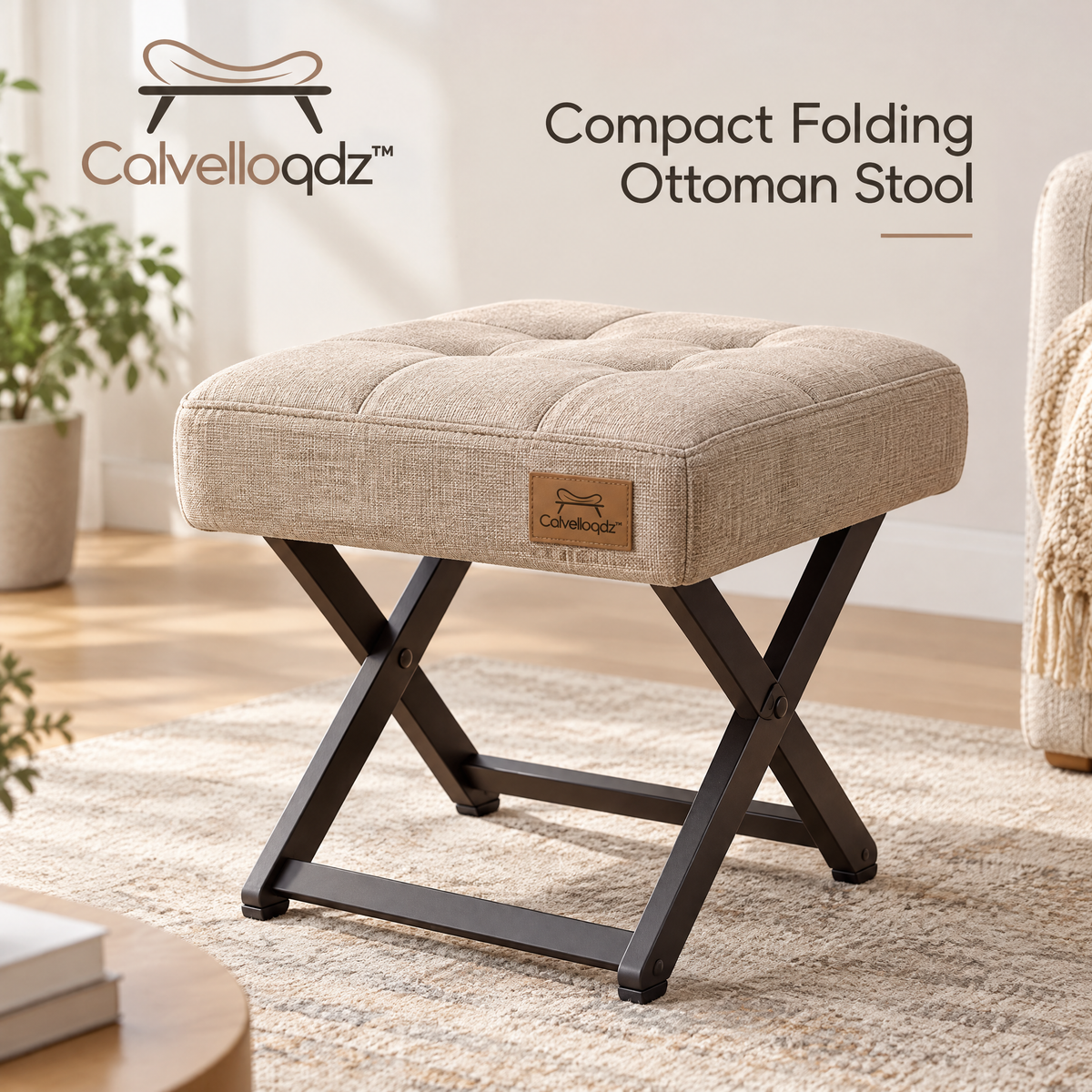 Calvelloqdz™ Compact Folding Ottoman Stool - Image 2