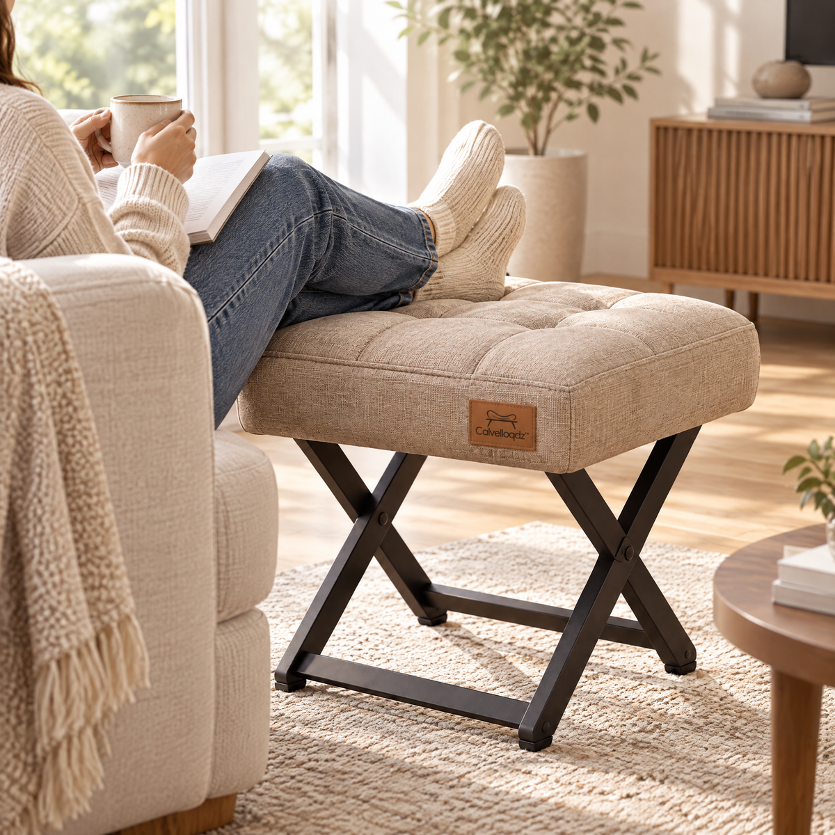 Calvelloqdz™ Compact Folding Ottoman Stool - Image 3
