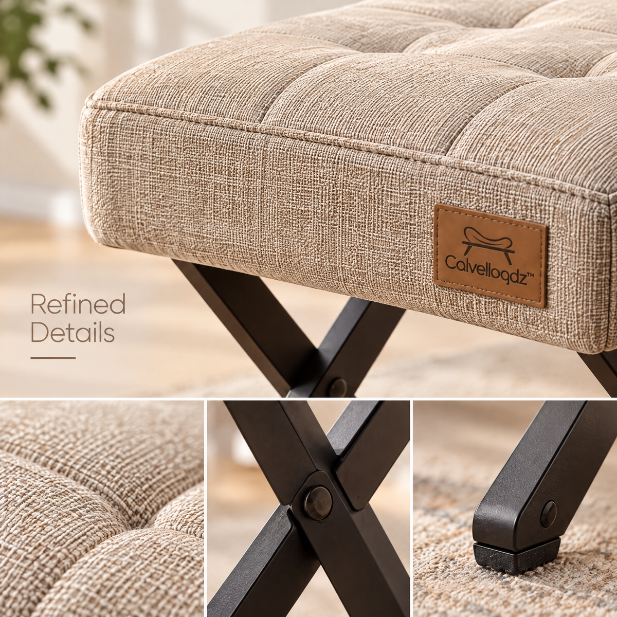 Calvelloqdz™ Compact Folding Ottoman Stool - Image 5